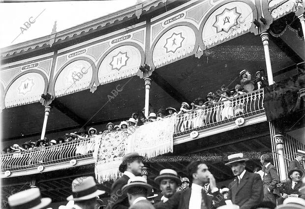 Santander un aspecto de los Palcos en la plaza de Toros