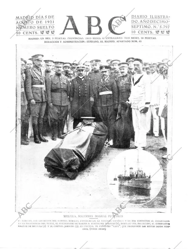 ABC MADRID 05-08-1921 página 1