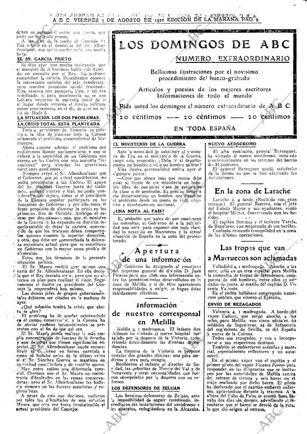 ABC MADRID 05-08-1921 página 9