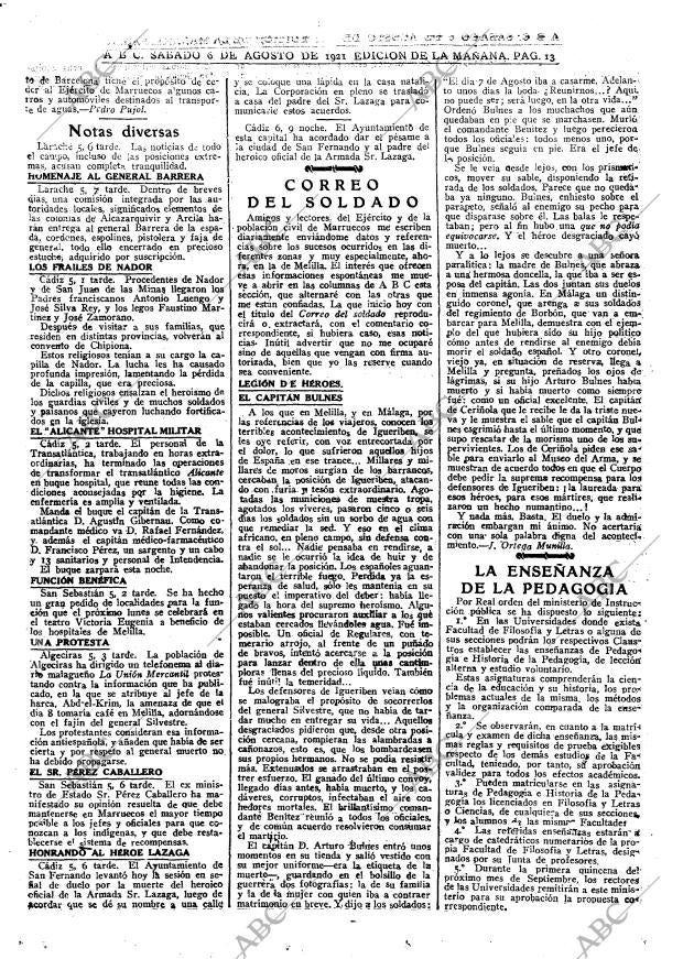 ABC MADRID 06-08-1921 página 13