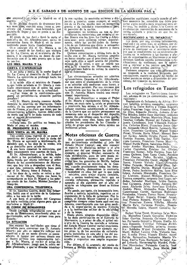 ABC MADRID 06-08-1921 página 9
