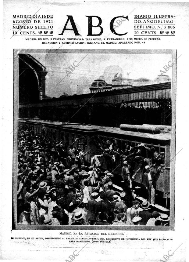 ABC MADRID 16-08-1921 página 1