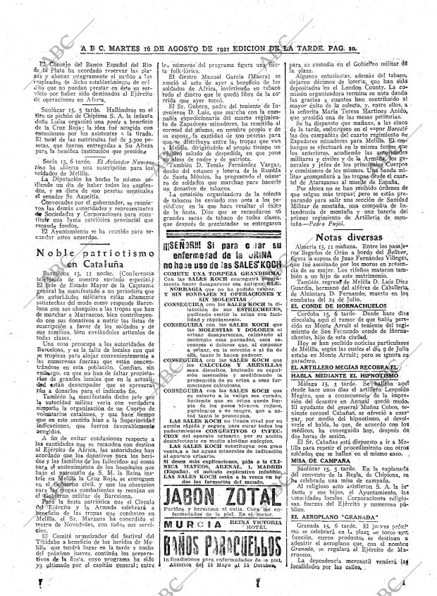 ABC MADRID 16-08-1921 página 10