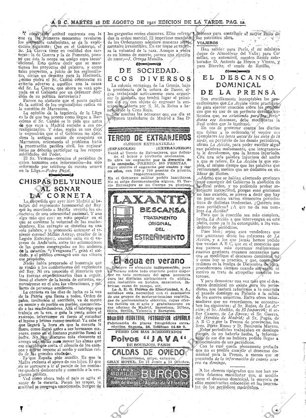 ABC MADRID 16-08-1921 página 12