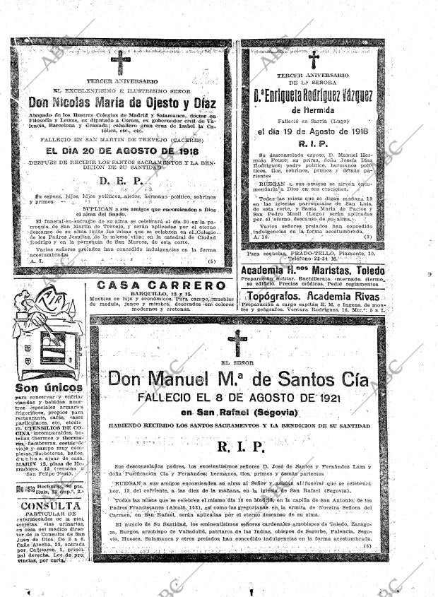 ABC MADRID 18-08-1921 página 20