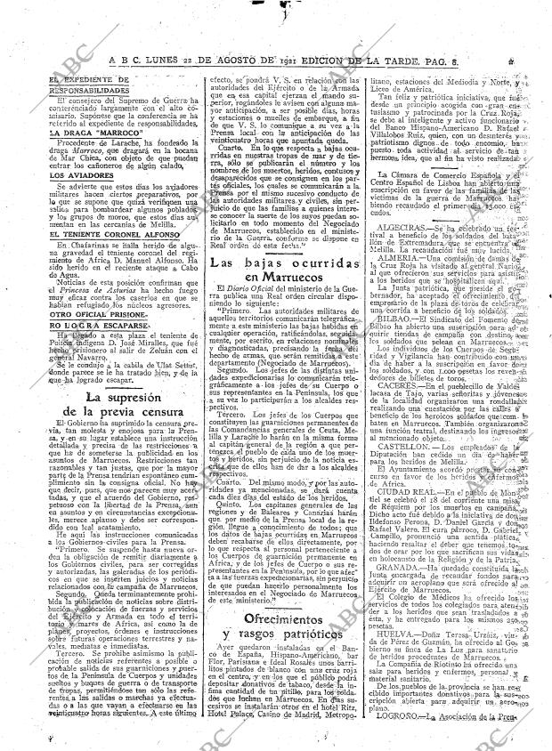ABC MADRID 22-08-1921 página 8