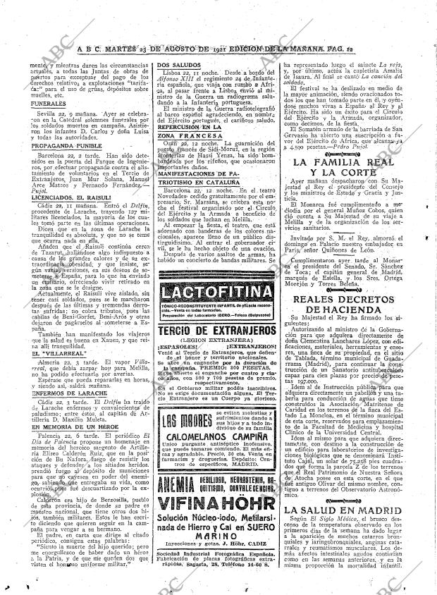 ABC MADRID 23-08-1921 página 12