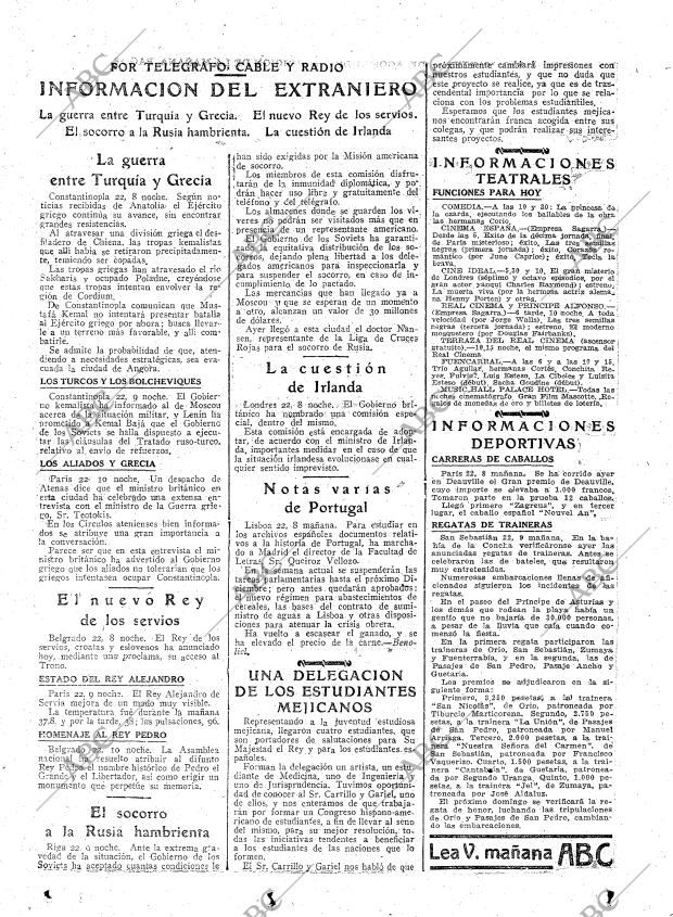 ABC MADRID 23-08-1921 página 19