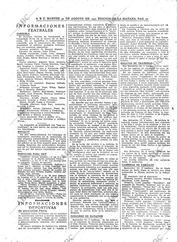 ABC MADRID 30-08-1921 página 22