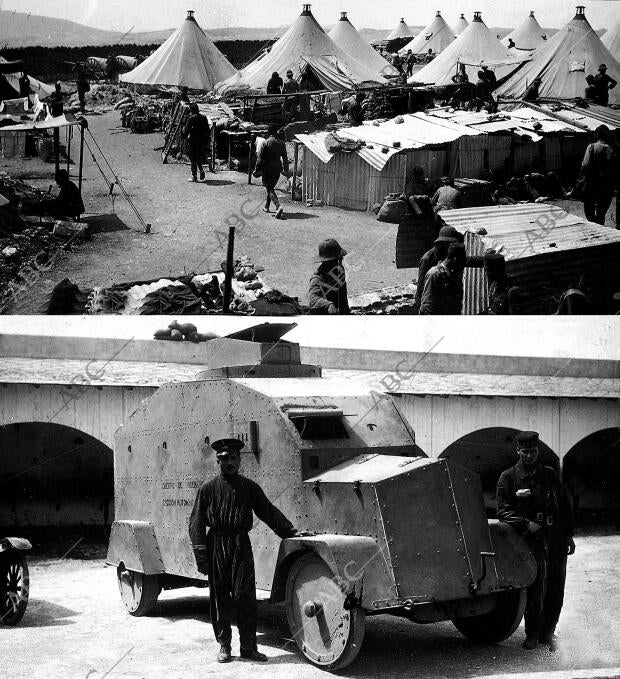 Nuestro Ejercito de Operaciones vista parcial del campamento del zoco del Had