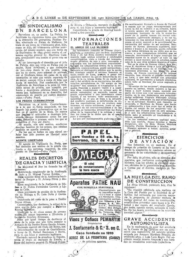 ABC MADRID 12-09-1921 página 15