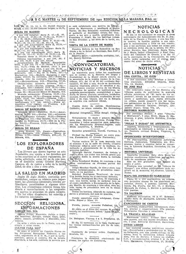 ABC MADRID 13-09-1921 página 21