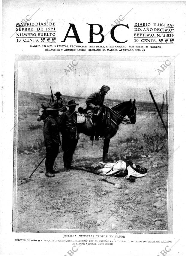 ABC MADRID 23-09-1921 página 1