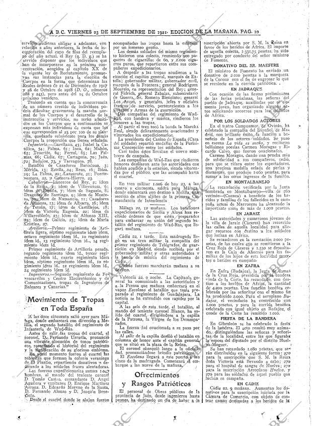 ABC MADRID 23-09-1921 página 10