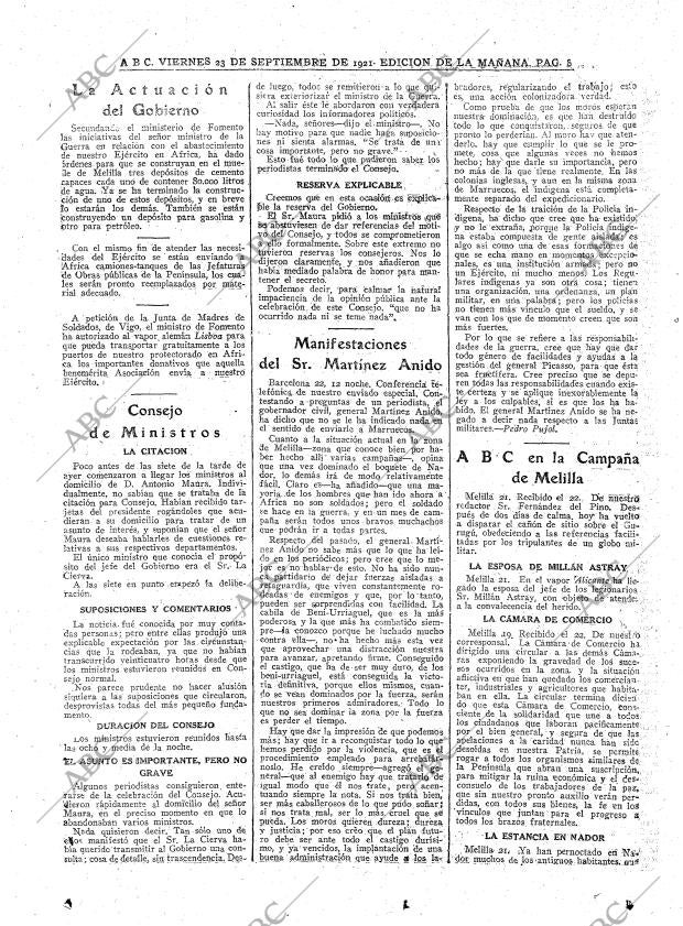 ABC MADRID 23-09-1921 página 8