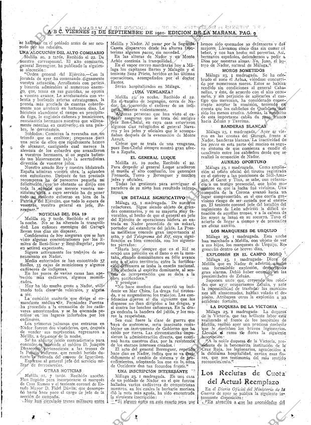 ABC MADRID 23-09-1921 página 9
