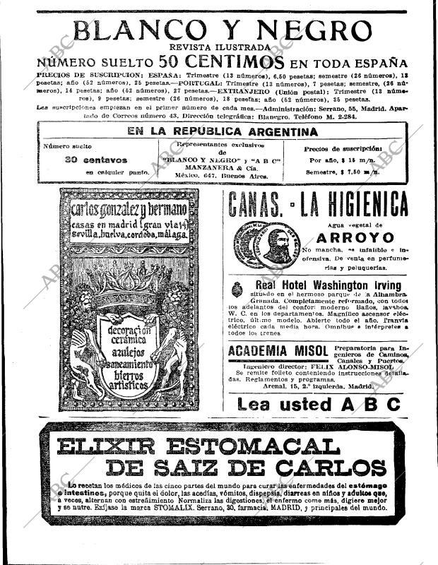 BLANCO Y NEGRO MADRID 25-09-1921 página 2