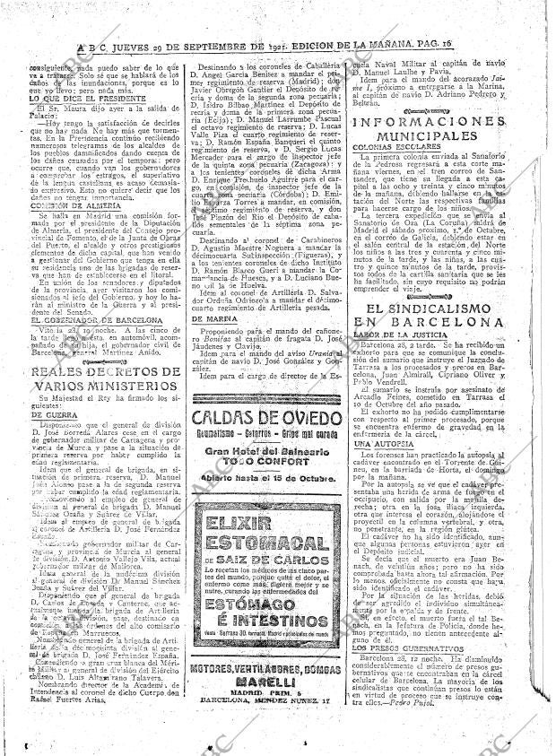 ABC MADRID 29-09-1921 página 16