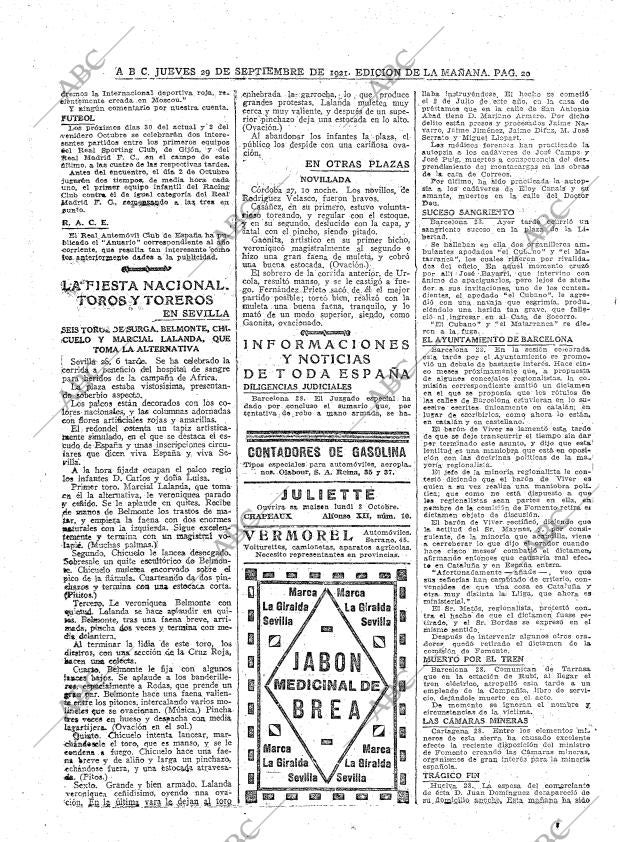 ABC MADRID 29-09-1921 página 20