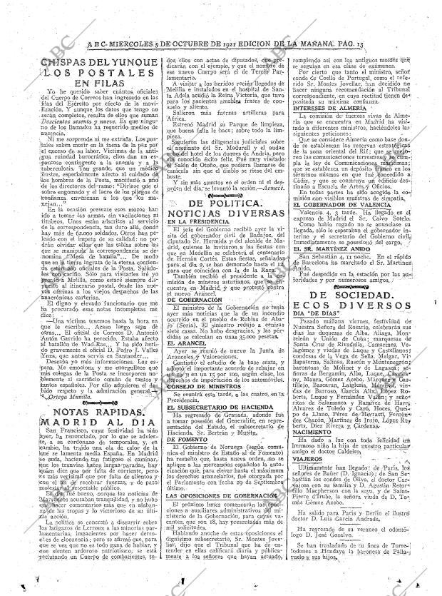 ABC MADRID 05-10-1921 página 13