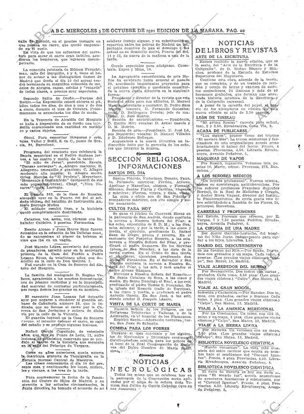 ABC MADRID 05-10-1921 página 20