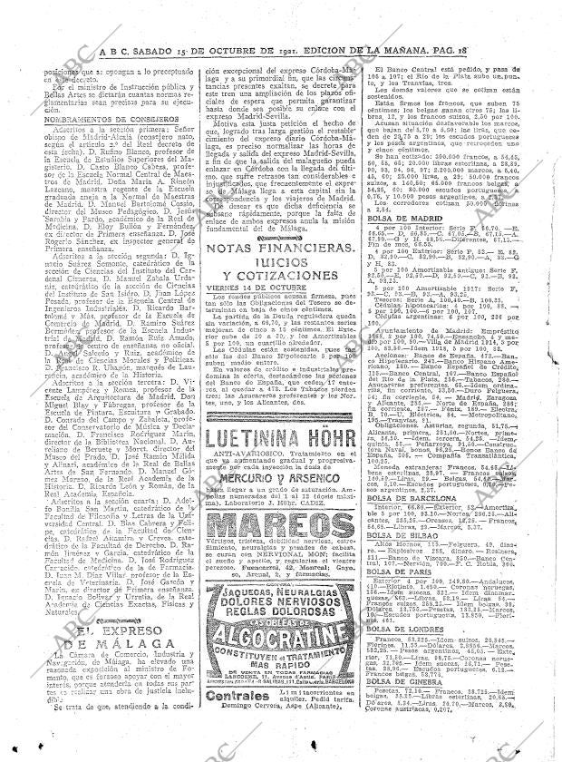 ABC MADRID 15-10-1921 página 18