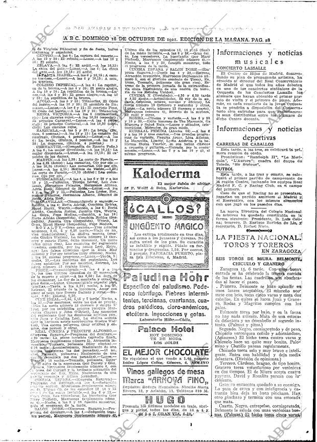 ABC MADRID 16-10-1921 página 28