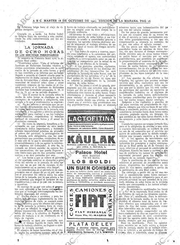 ABC MADRID 18-10-1921 página 16