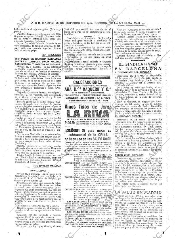 ABC MADRID 18-10-1921 página 20