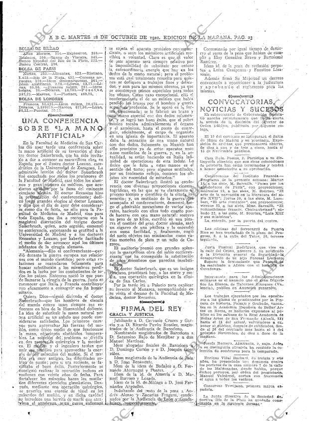 ABC MADRID 18-10-1921 página 23