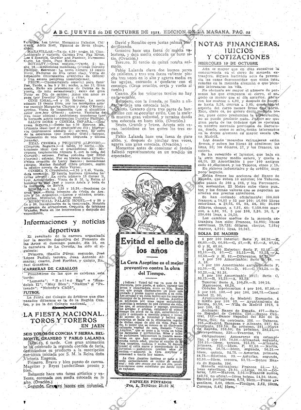 ABC MADRID 20-10-1921 página 22