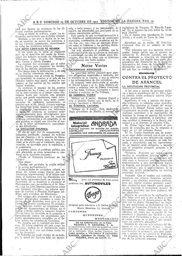 ABC MADRID 23-10-1921 página 22