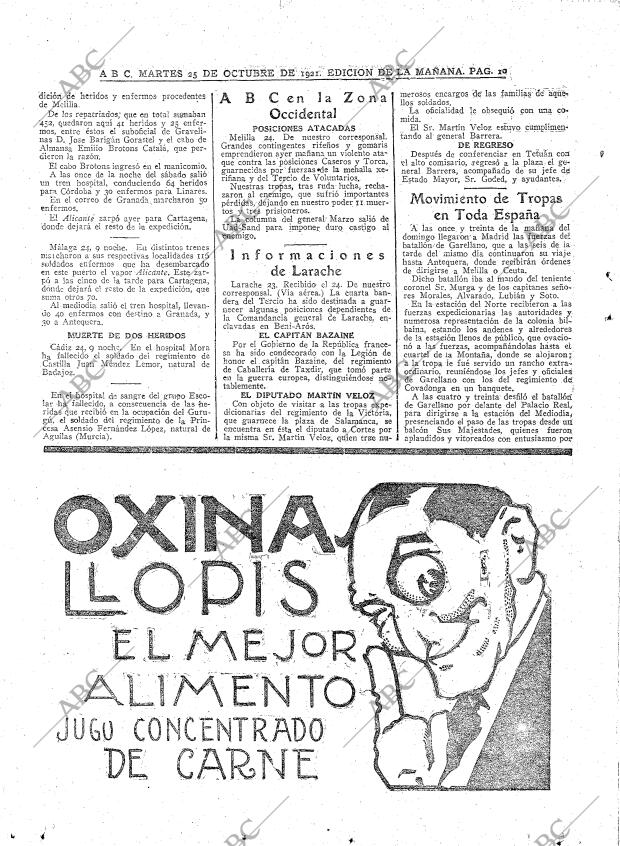 ABC MADRID 25-10-1921 página 10