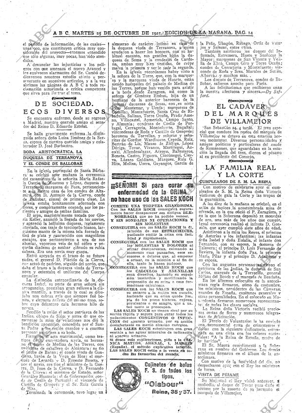 ABC MADRID 25-10-1921 página 14