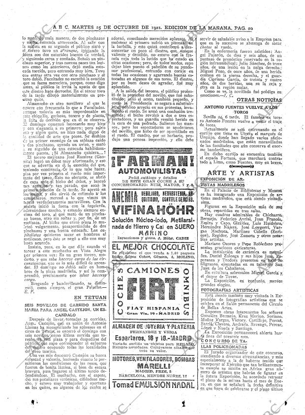 ABC MADRID 25-10-1921 página 20