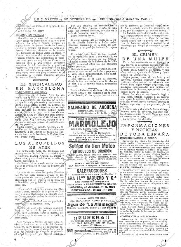 ABC MADRID 25-10-1921 página 21
