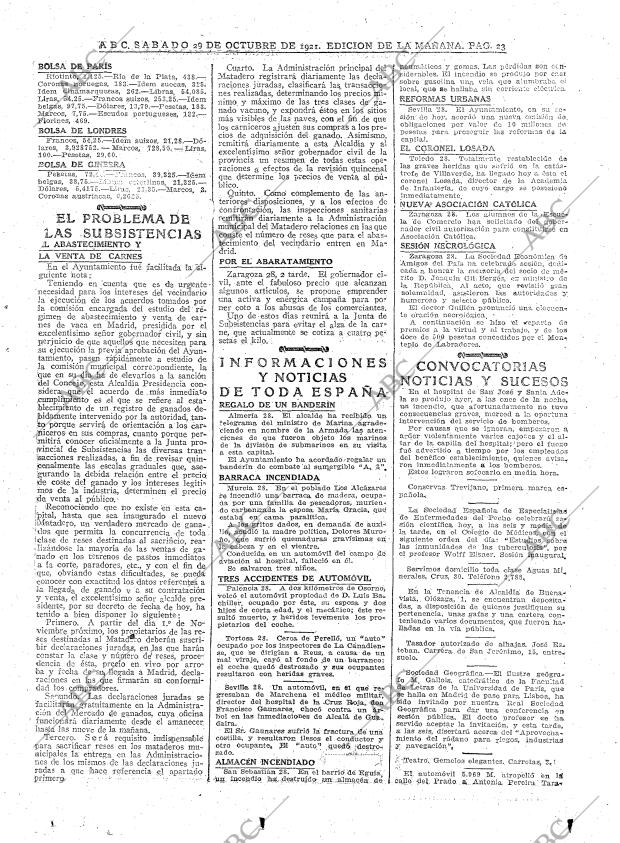 ABC MADRID 29-10-1921 página 23