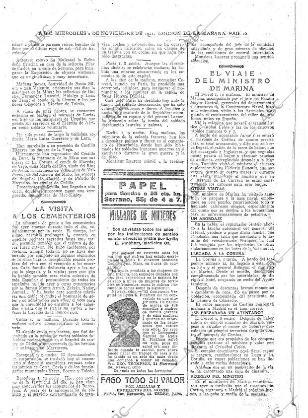 ABC MADRID 02-11-1921 página 16