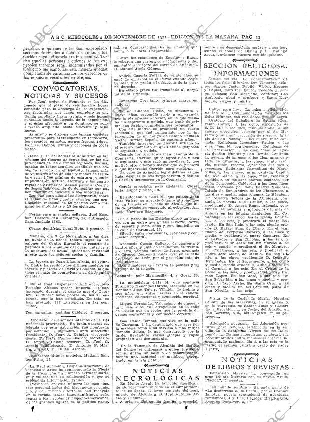 ABC MADRID 02-11-1921 página 22