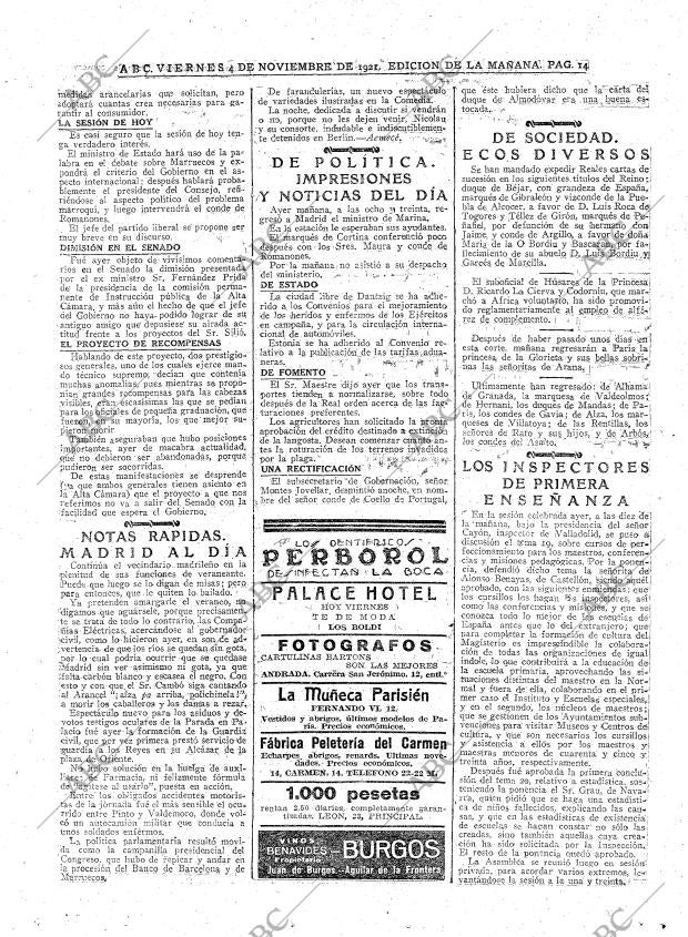 ABC MADRID 04-11-1921 página 14