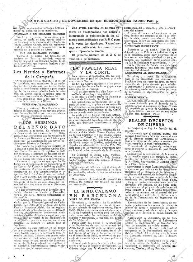 ABC MADRID 05-11-1921 página 9