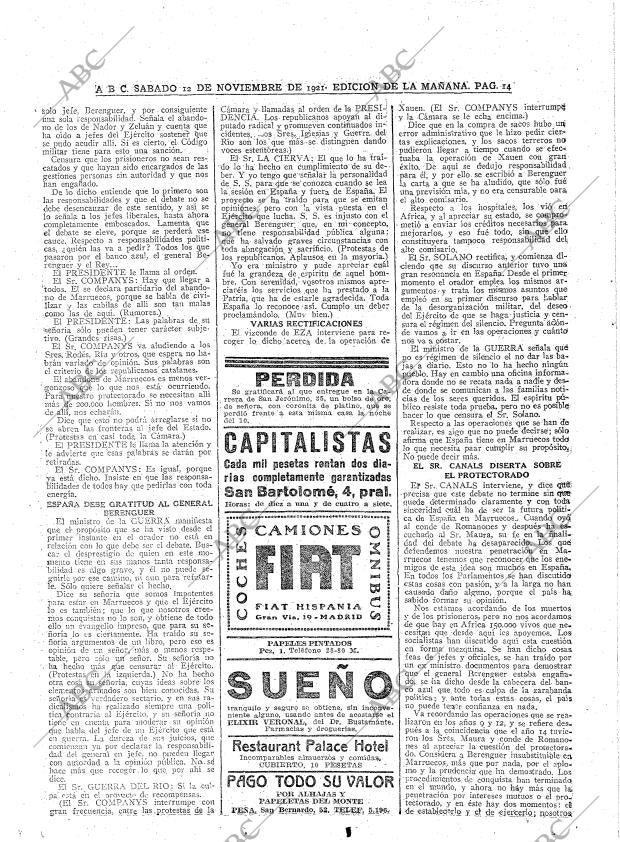 ABC MADRID 12-11-1921 página 14