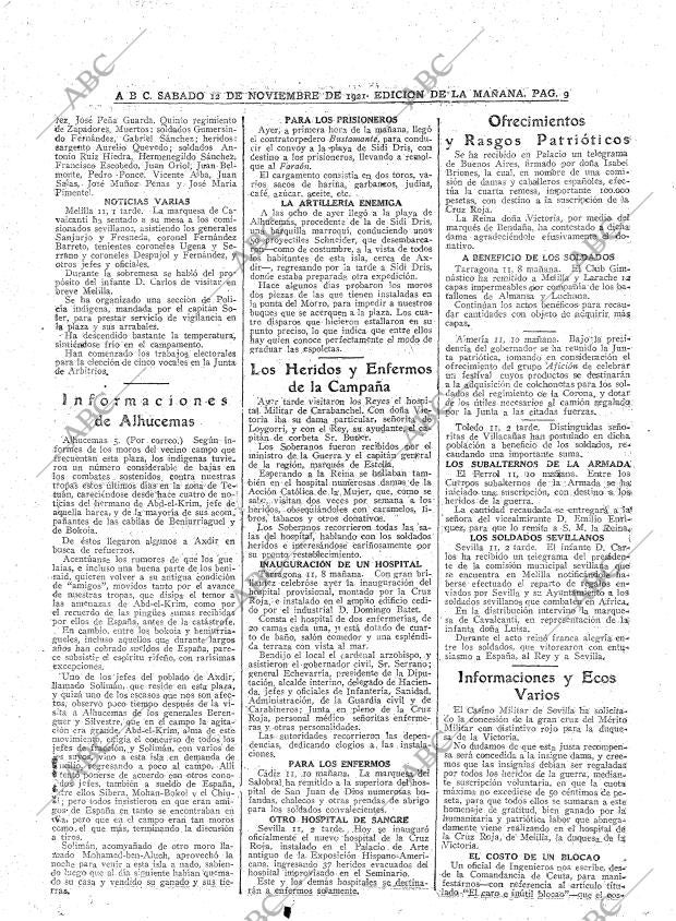 ABC MADRID 12-11-1921 página 9