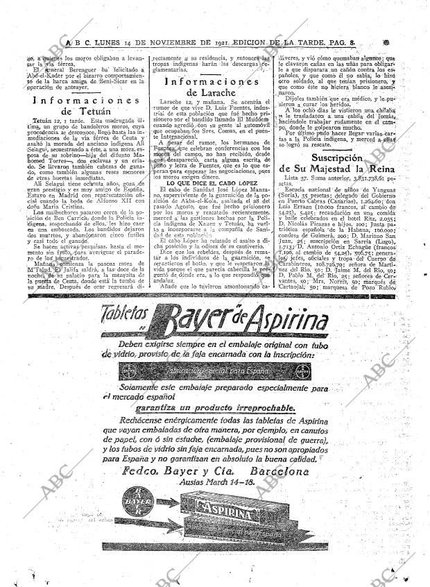 ABC MADRID 14-11-1921 página 8