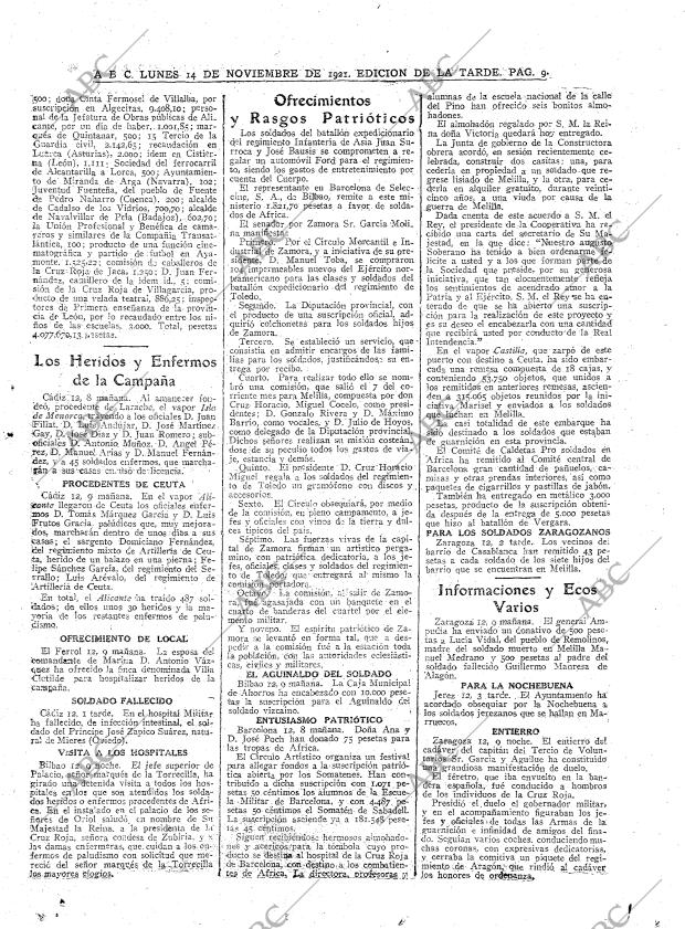 ABC MADRID 14-11-1921 página 9