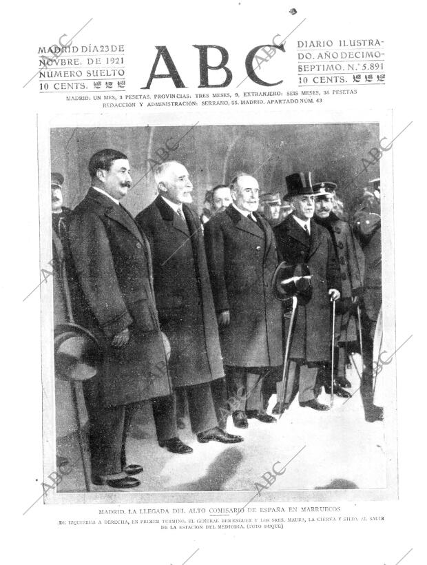 ABC MADRID 23-11-1921 página 1