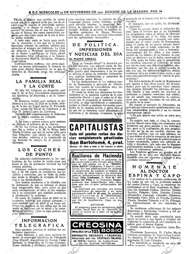 ABC MADRID 23-11-1921 página 12