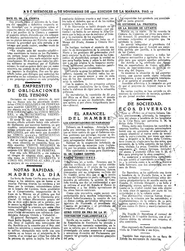 ABC MADRID 23-11-1921 página 17
