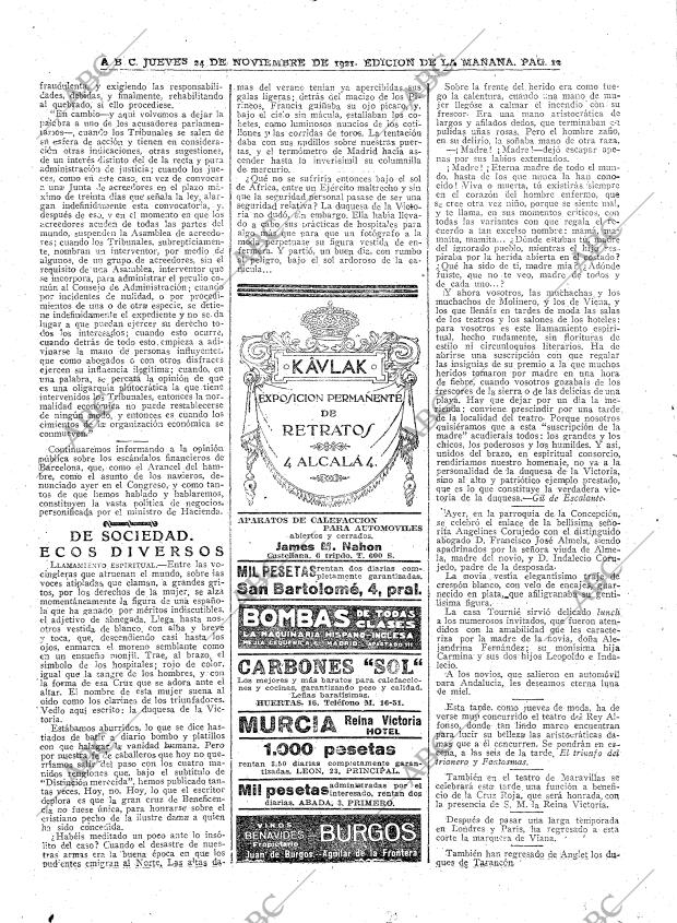 ABC MADRID 24-11-1921 página 12