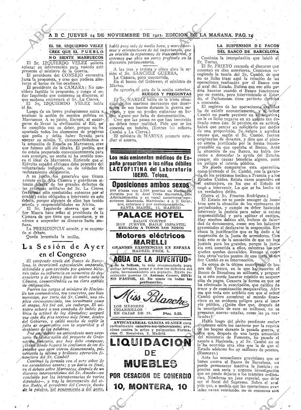ABC MADRID 24-11-1921 página 14